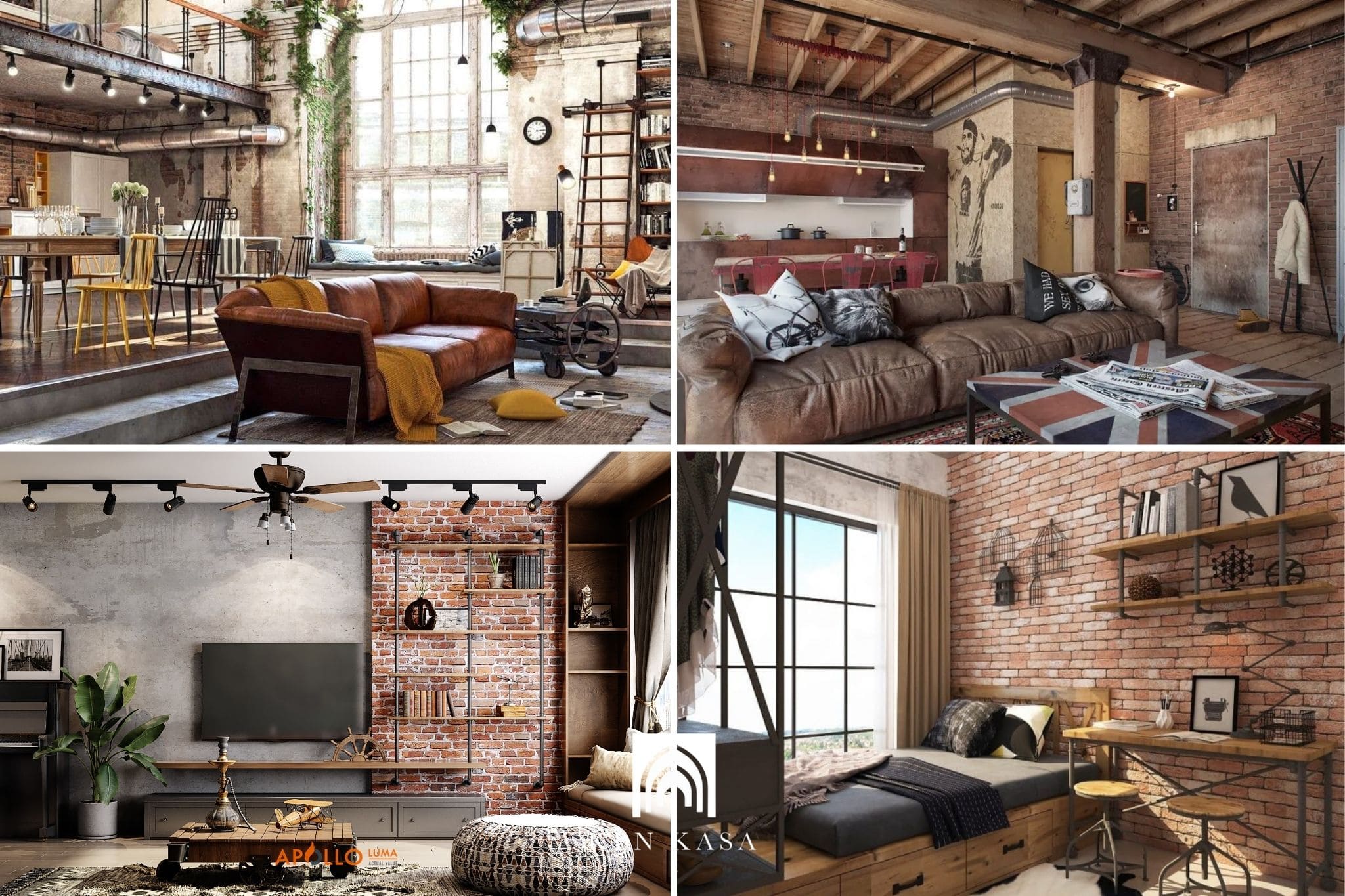 Nội thất phong c&aacute;ch Industrial&nbsp;